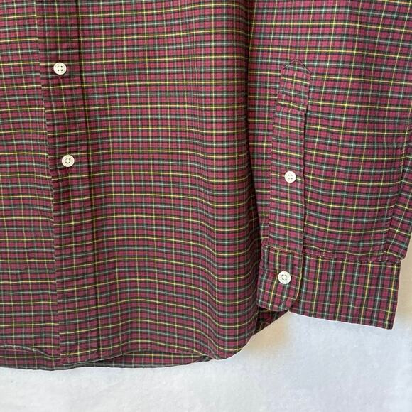 Ralph Lauren 100% Cotton Plaid Long Sleeve Button Down Shirt Men’s Size Large - Picture 3 of 8